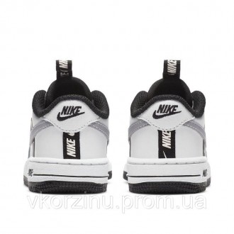 РАЗМЕРЫ В НАЛИЧИИ: [ 25 ] Кроссовки детские Nike Force 1 LV8 KSA черно-белые CT4. . фото 7