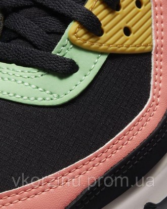РАЗМЕРЫ В НАЛИЧИИ: [ 36 ] Кроссовки женские Nike Air Max 90 Premium розово-черны. . фото 9