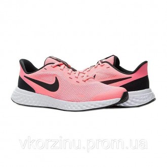 РАЗМЕРЫ В НАЛИЧИИ: [ 40 ] Кроссовки подростковые Nike REVOLUTION 5 (GS) розово-ч. . фото 6