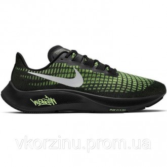 РАЗМЕРЫ В НАЛИЧИИ: [ 39 ] Кроссовки Nike AIR ZOOM PEGASUS 37 черно-зеленые DH426. . фото 2