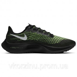 РАЗМЕРЫ В НАЛИЧИИ: [ 39 ] Кроссовки Nike AIR ZOOM PEGASUS 37 черно-зеленые DH426. . фото 3