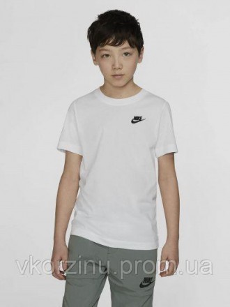 РАЗМЕРЫ В НАЛИЧИИ: [ XS | S | M ] Футболка детская Nike NSW TEE EMB FUTURA белая. . фото 4