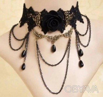 Чокер кружевной, ожерелье готика "Аморет"
Красивое украшение дополнит ваш стиль.. . фото 1