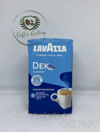 Lavazza Dek в упаковці 0,25 кг - це унікальна суміш без кофеїну арабіки (60%) та. . фото 1