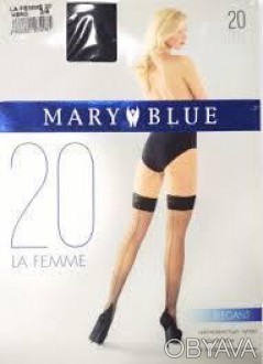 Чулки MARY BLUE LA FEMME 20 den Тонкие шелковистые чулки Mary Blue Primavera, пл. . фото 1