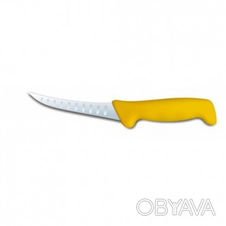 Нож разделочный с насечками Polkars №17K 125мм с желтой ручкой . Смотрите этот т. . фото 1