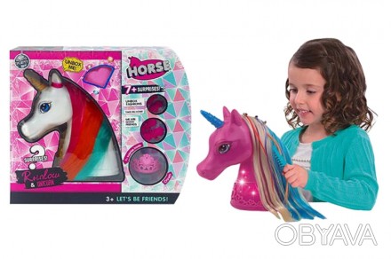 Единорог манекен для причесок LK1076 свет звук сюрпризы