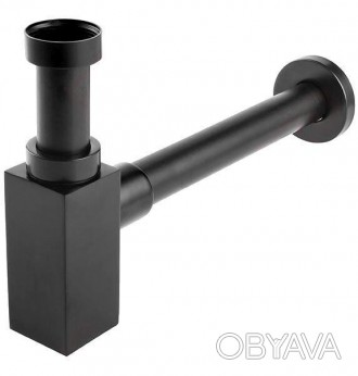 
	сифон Ferro Quadro чорний S280-BL
	G1 1/4 x 32 мм
	Регулює сливна труба до 330. . фото 1