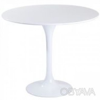 Стіл обідній, стіл для кухні, стільниця кругла з матеріалу ламінований МДФ, діам. . фото 1