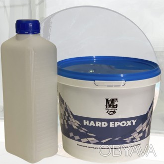 Эпоксидная смола прозрачная для заливки столешниц с отвердителем HARD EPOXY 5 кг. . фото 1