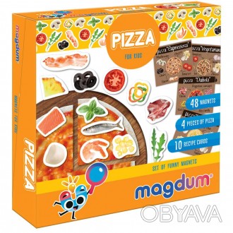Набір магнітів «Pizza», 30 магнітів, в кор. 20*20*4см, Україна, Magdum. . фото 1
