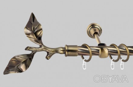 Цвета: Антик, витая труба Карниз для штор одинарный металлический (кованный) в к. . фото 1