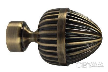 Декоративный наконечник на кованный, металлический карниз Одеон, диаметр 25 мм.
. . фото 1