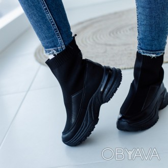 Женские ботинки черные Maple 3319 Ботинки женские выполнены из искусственной кож. . фото 1