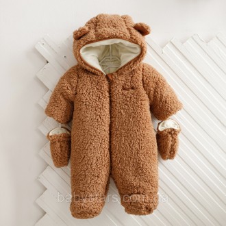 Меховой комбинезон "Teddy" коричневый 74 (6-9 мес). Харьков. фото 1 Меховой комбинезон "Teddy" коричневый 74 (6-9 мес). Харьков. фото 1