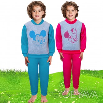 Детские трикотажные пижамы оптом и в розницу
Пижама "Микки" 
 
Размерный ряд: 86. . фото 1