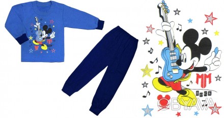 Детские трикотажные пижамы оптом и в розницу
Пижама Микки гитарист 
 
Полотно: н. . фото 1