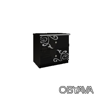 
Прикроватная тумба Bogema 2шх
 
Извилистый орнамент в цвете металлик на черном . . фото 1
