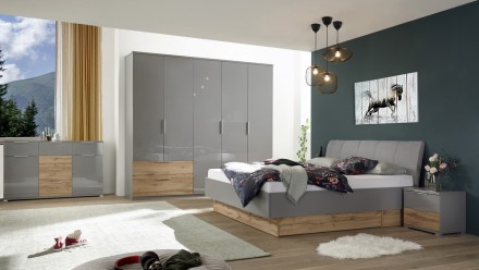 Спальный гарнитур Миро-Марк Linz Серый Шифер/Дуб Вотан. Киев. фото 1