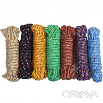 Веревка бытовая плетеная используется для сушки белья, ручной и машинной упаковк. . фото 1