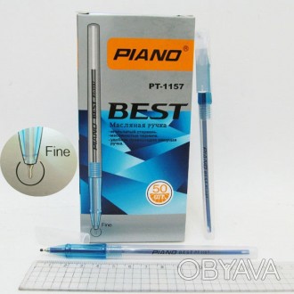  Товар на сайте >>>Ручка масляная "Piano" синяя, прозрачн.корп., 50шт/этик. Опто. . фото 1