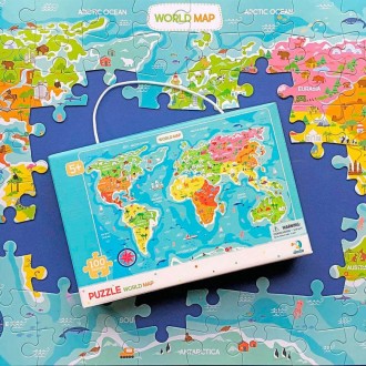 Пазл Карта світу (укр.), Dodo Пазл допоможе ознайомитися з територіями світу і о. . фото 6