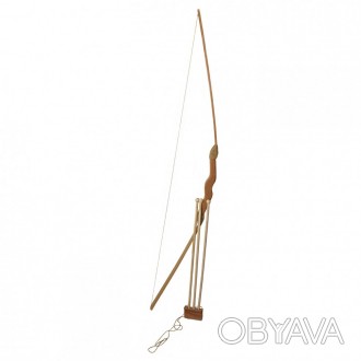 Склад іграшки "Набір лучника", дерев'яний цибуля – 1 шт, дерев'яні стріли довжин. . фото 1