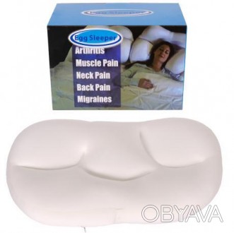 Анатомическая подушка для сна Egg Sleeper, имеющая особый наполнитель, обеспечит. . фото 1