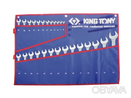 Набір гайкових ключів King Tony 6-32 мм складається з 22 комбінованих ключів для. . фото 1