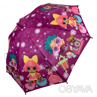 Стильный зонт с куклами LOL - незаменимый детский аксессуар в непогоду. Он защит. . фото 1