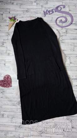 Платье трикотажное черное женское с карманами
в идеальном состоянии
Размер 48 (L. . фото 1