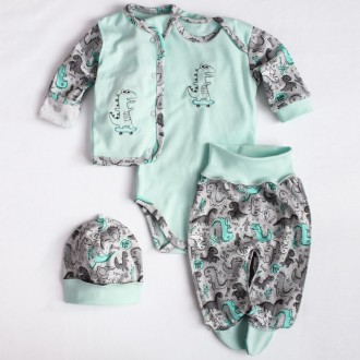 Набір базового одягу для новонароджених немовлят. Включає в себе: кофту на засті. . фото 3