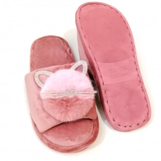 Тапочки женские розовые с мехом.
Домашняя обувь в интернет-магазине Modnato4ka.c. . фото 4