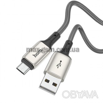 Кабель для зарядки и передачи данных USB - Micro-USB, 1 м, разъемы из цинкового . . фото 1