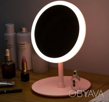 Настольное зеркало c LED подсветкой для макияжа круглое - очень удобное зеркало . . фото 1