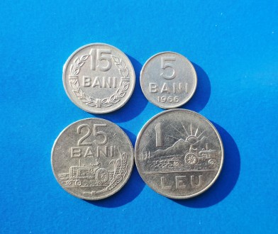Румыния. Подборка монет 1966 года: 5, 15, 25 бани, 1 лей. Состояние!

В лоте 4. . фото 3