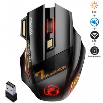 Мышка GW-X7 игровая, 3200 dpi, беспроводная, аккумуляторная, тихая. Херсон. фото 1 Мышка GW-X7 игровая, 3200 dpi, беспроводная, аккумуляторная, тихая. Херсон. фото 1