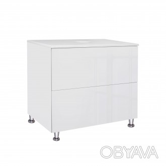 Підлогова тумба Qtap Tern 800х616х469 White зі стільницею QT1780TNL801W виконана. . фото 1