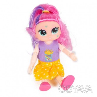 В комплекте: кукла с разноцветными волосами, бутылочка, сумка, ботинки, платье, . . фото 1