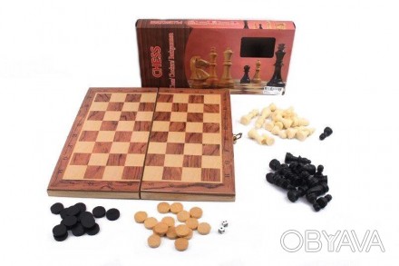 Шахматы 3 в1 представляют собой комплект из трех игр: шахматы, нарды и шашки. Иг. . фото 1