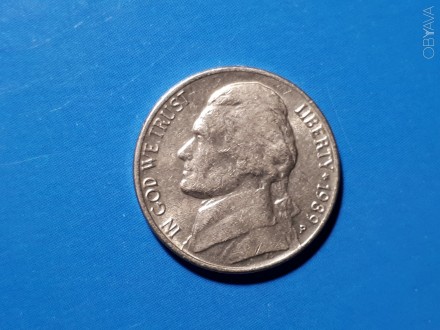 США. 5 центов 1989 года. Состояние!. . фото 2