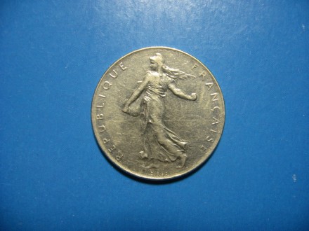 Франция. 1 франк 1976 года. Состояние!. . фото 3