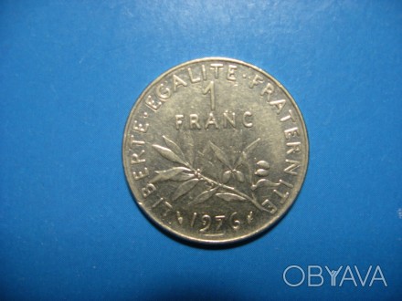 Франция. 1 франк 1976 года. Состояние!. . фото 1