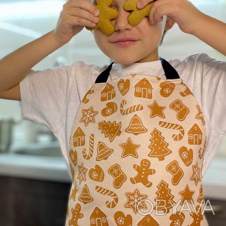 Детский кухонный фартук с принтом – отличная идея подарка для ребенка на л. . фото 1