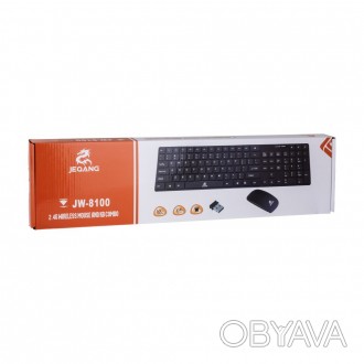 Беспроводная клавиатура и мышь JEQANG JW-8100 – это набор беспроводных устройств. . фото 1