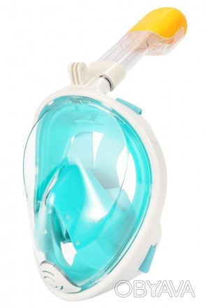 Полнолицевая маска для плавания FREE BREATH (S/M) M2068G с креплением для камеры