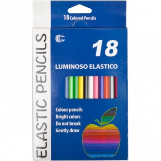 Набір кольорових олівців на 18 кольорів в картонній упаковці. На вигин трохи "ел. . фото 5