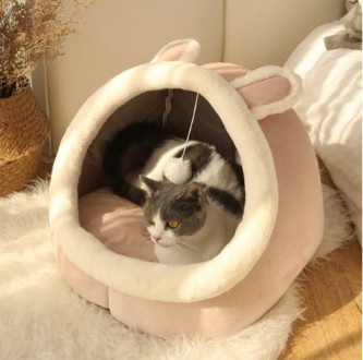 
Лежанка домик со съемной подушкой для кота, собаки
Особенности:
	
	Домик сохран. . фото 2