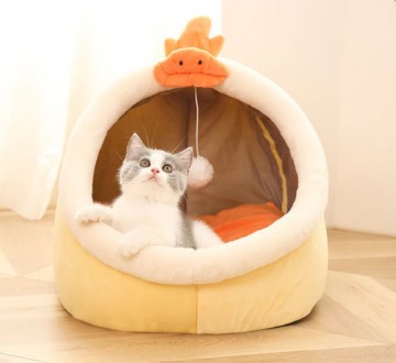 
Лежанка домик со съемной подушкой для кота, собаки
Особенности:
	
	Домик сохран. . фото 3