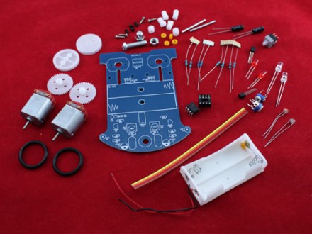 Робот BEAM Трек машинка ездящая по линии D2-5 Kit СОБЕРИ САМ DIY. Ровно. фото 1 Робот BEAM Трек машинка ездящая по линии D2-5 Kit СОБЕРИ САМ DIY. Ровно. фото 1